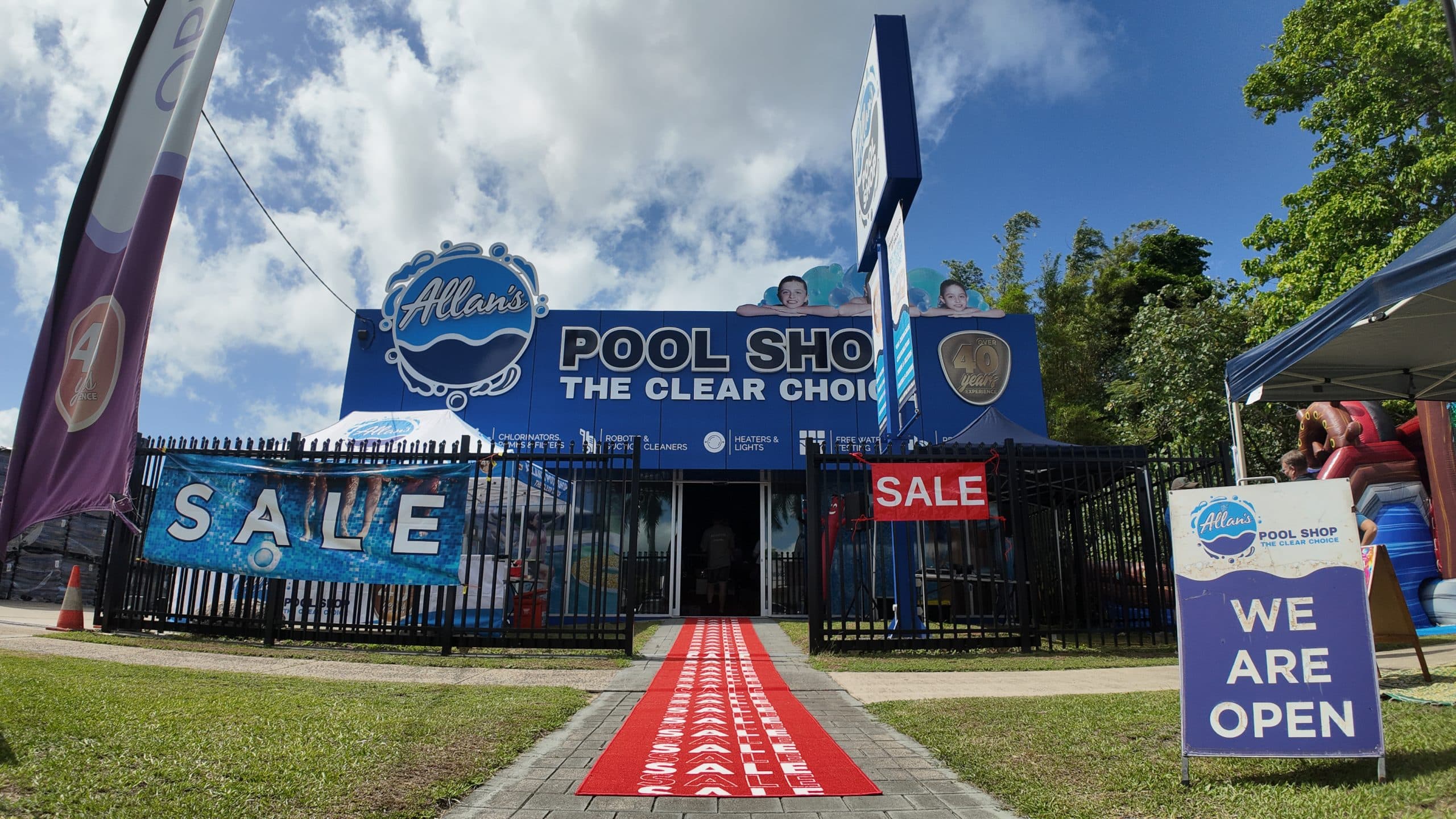 Allan's Pool Shop trade show exhibition stand